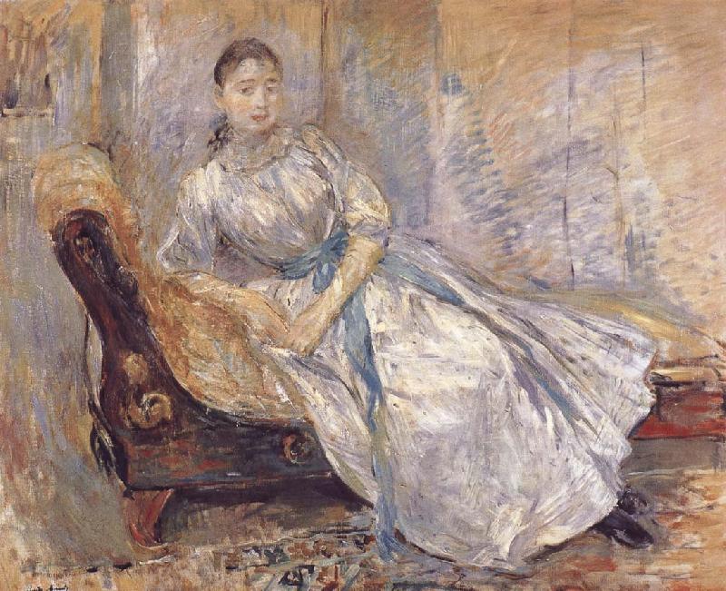 Berthe Morisot The girl on the bench Sweden oil painting art